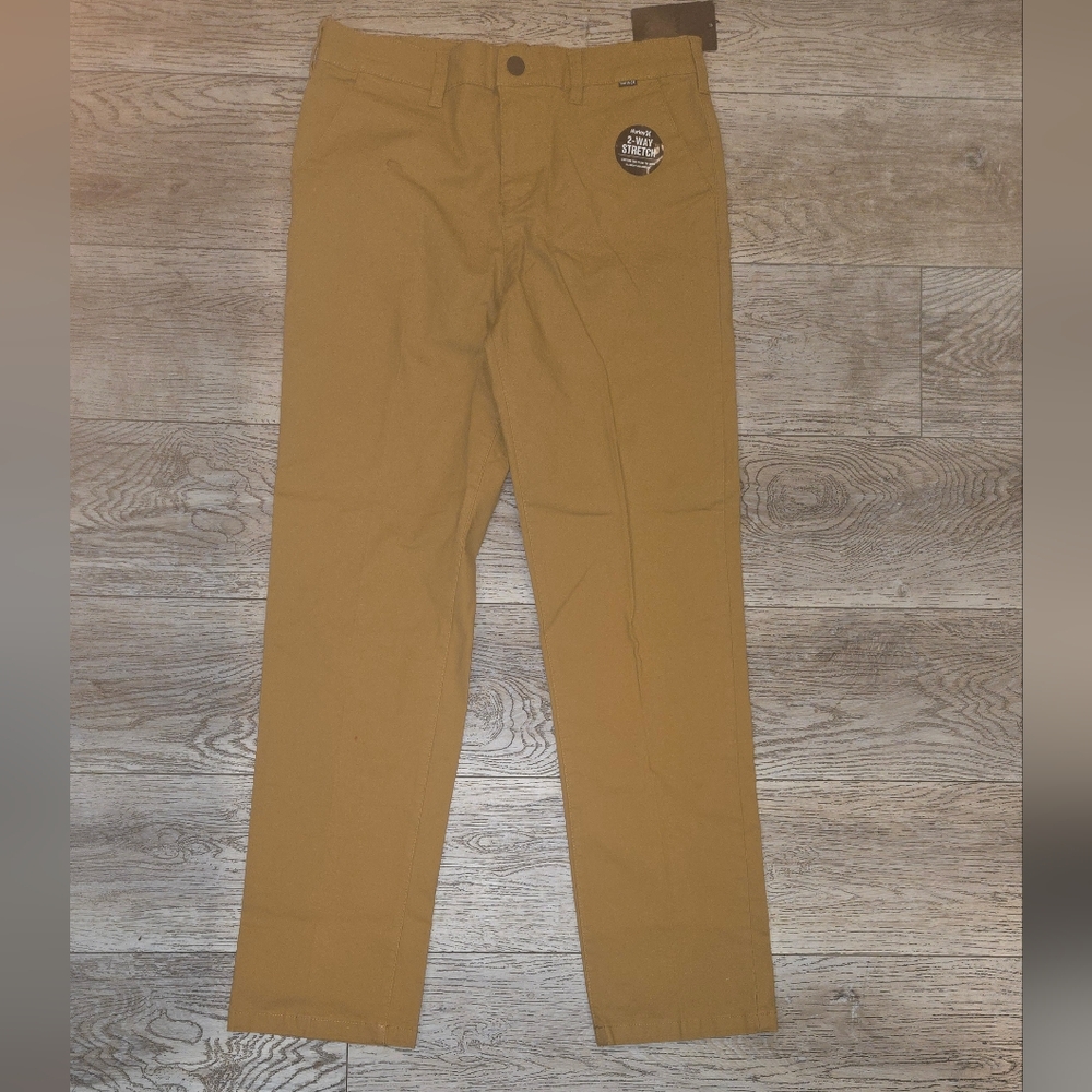Hurley Boys Tan Pants Straight Fit